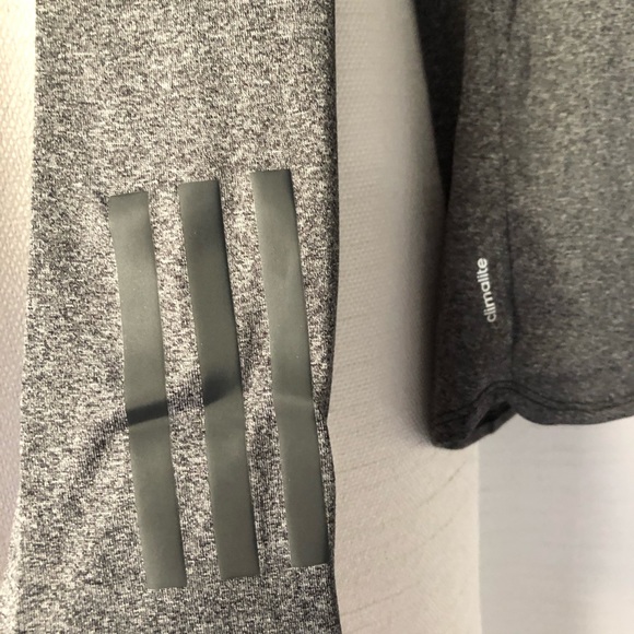 NWOT Adidas Running 3/4 Zip Up Pullover Grey - Picture 4 of 5